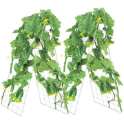 Cucumber Trellis for Climbing Plants, 35" x 55" Foldable Cucumber Trellis Set with Plant Clips, Metal Garden V952-HGPJTXCZAXJ3JGFLUV0