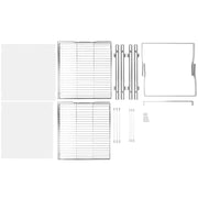 2 Tier 20"Wx21"Dx15"H Pull Out Cabinet Organizer, Heavy Duty Slide Out Pantry Shelves, Steel Roll Out V952-HGS220W21D15HSW3PV0