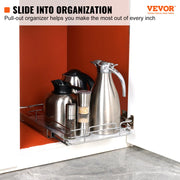 Pull Out Cabinet Under Sink Organizer 11.5 x 16.5 Inch Wire Drawer Basket V952-HGSLLHGSJXYC1UDZFV0