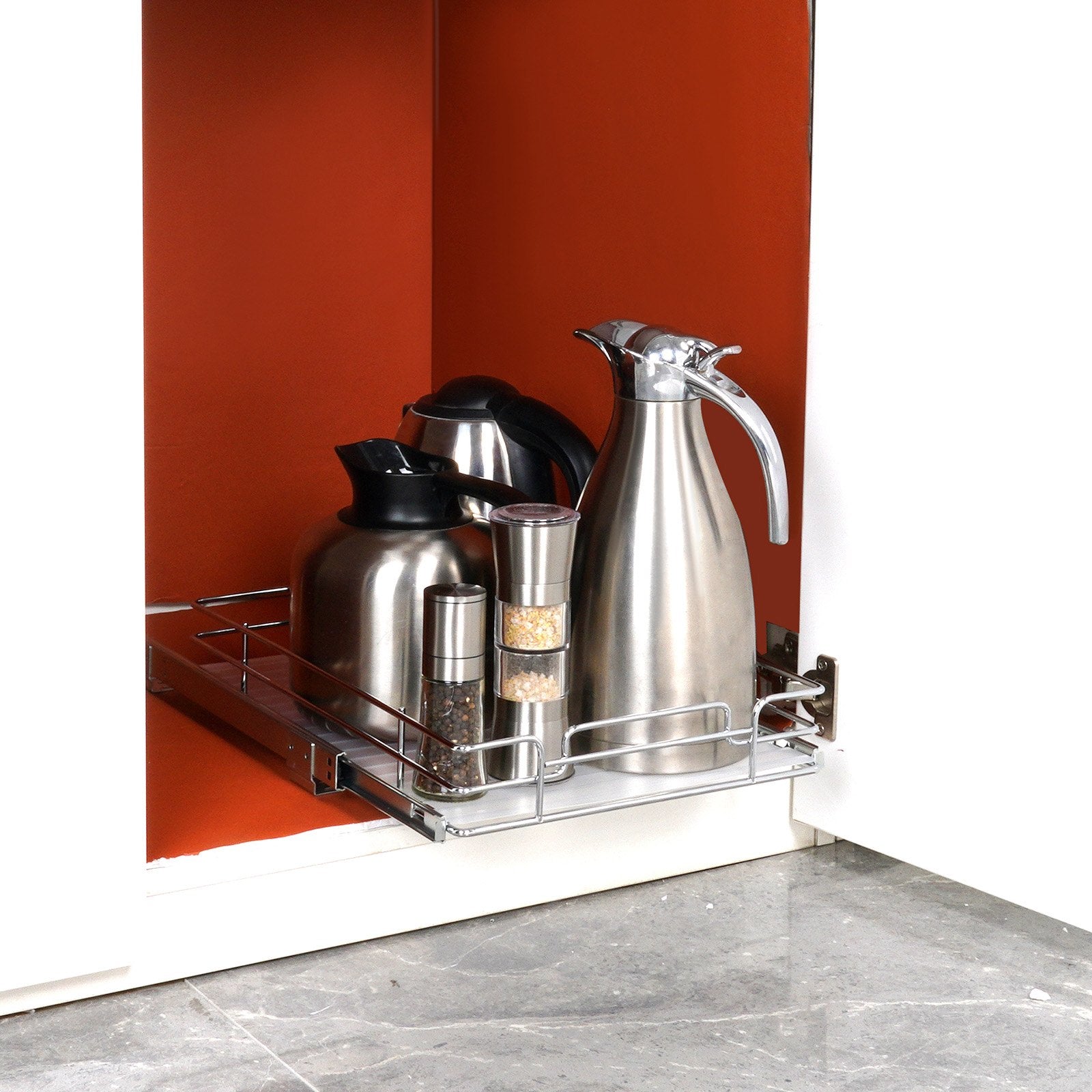 Pull Out Cabinet Under Sink Organizer 11.5 x 16.5 Inch Wire Drawer Basket V952-HGSLLHGSJXYC1UDZFV0