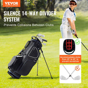 Golf Cart Bag with 14 Way Organizer Divider Top, 35" 11 Pockets Premium Cart Bag with Stand, Durable Golf V952-HHBHHB36YC10TEZZLV0