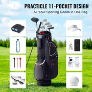 Golf Cart Bag with 14 Way Organizer Divider Top, 35" 11 Pockets Premium Cart Bag with Stand, Durable Golf V952-HHBHHB36YC10TEZZLV0