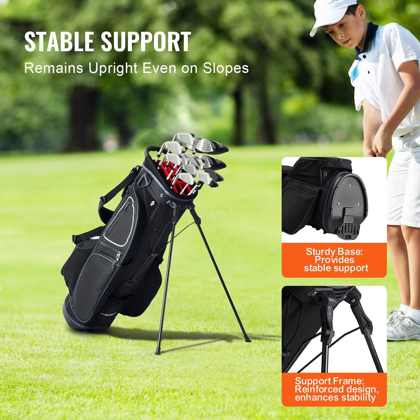 Golf Cart Bag with 14 Way Organizer Divider Top, 35" 11 Pockets Premium Cart Bag with Stand, Durable Golf V952-HHBHHB36YC10TEZZLV0