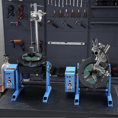 Rotary Welding Positioner 30KG, 0-90 degrees Welding Positioning Turntable Table 1-12RPM 80W, with 12.4 Inch V952-HJBWJX30KG80ONXXLV3