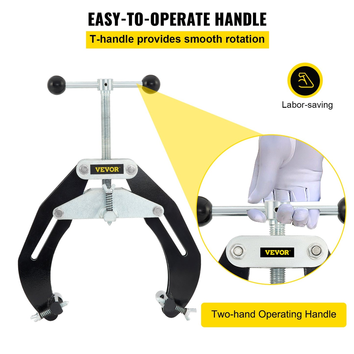 Pipe Clamp, 2 to 6 in, High Strength Ultra Clamp with Quick Acting Screws, Steel Pipe Alignment Tool with V952-HJDGQYCBDD2-6SEUMV0