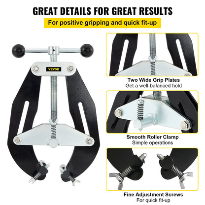 Pipe Clamp, 2 to 6 in, High Strength Ultra Clamp with Quick Acting Screws, Steel Pipe Alignment Tool with V952-HJDGQYCBDD2-6SEUMV0