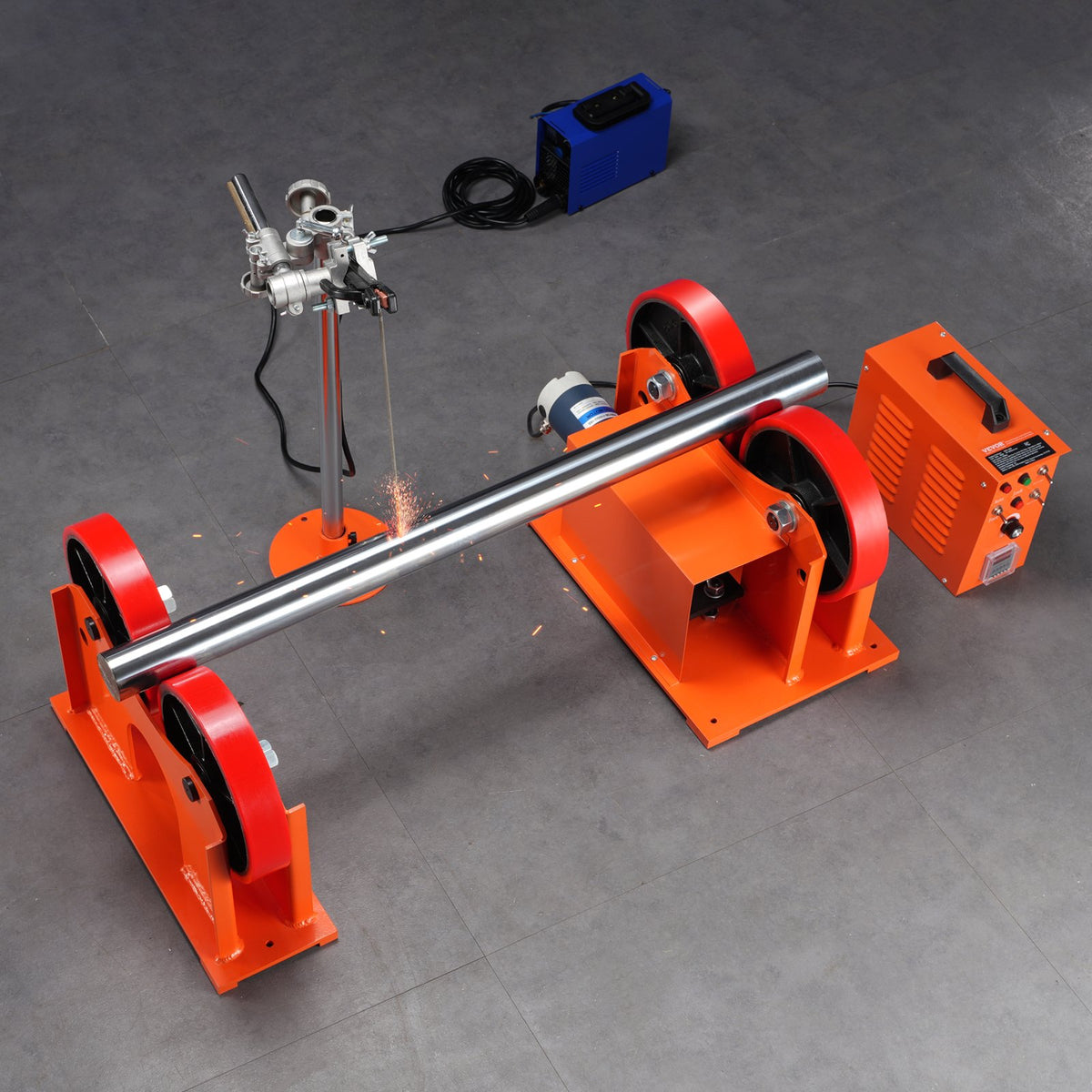 Turning Rolls Linkage Roller, 1000KG/2205LBS Loading Welding Turning Roll, 25-1400mm Diameter, 80-1600 mm/min V952-HJGLJX1000KGVKNQDV3