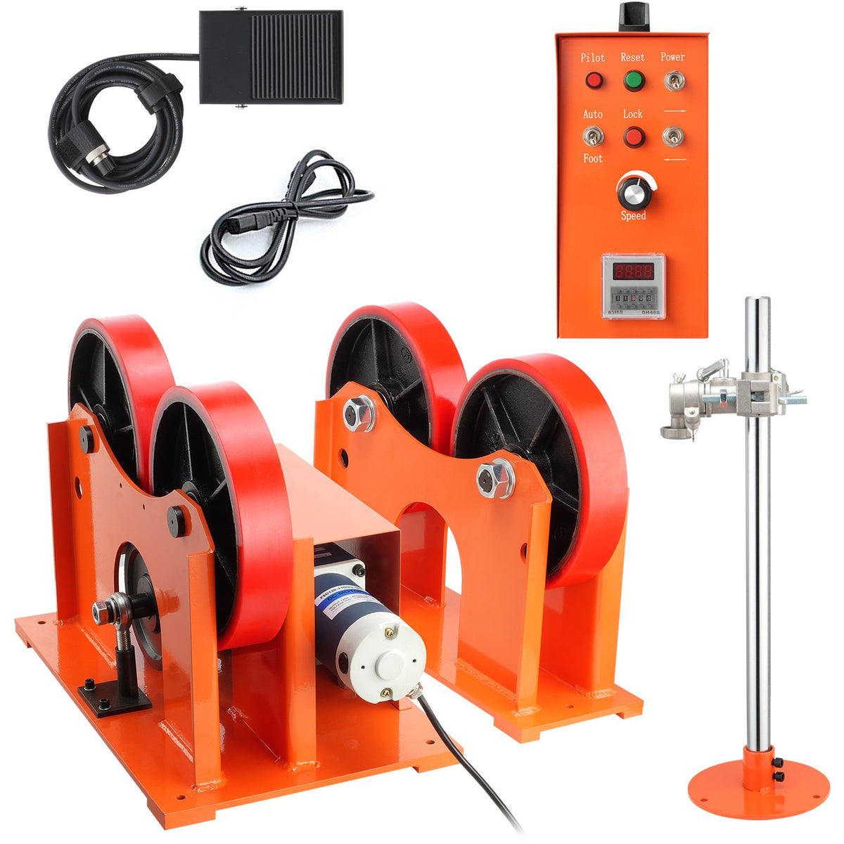 Turning Rolls Linkage Roller, 1000KG/2205LBS Loading Welding Turning Roll, 25-1400mm Diameter, 80-1600 mm/min V952-HJGLJX1000KGVKNQDV3