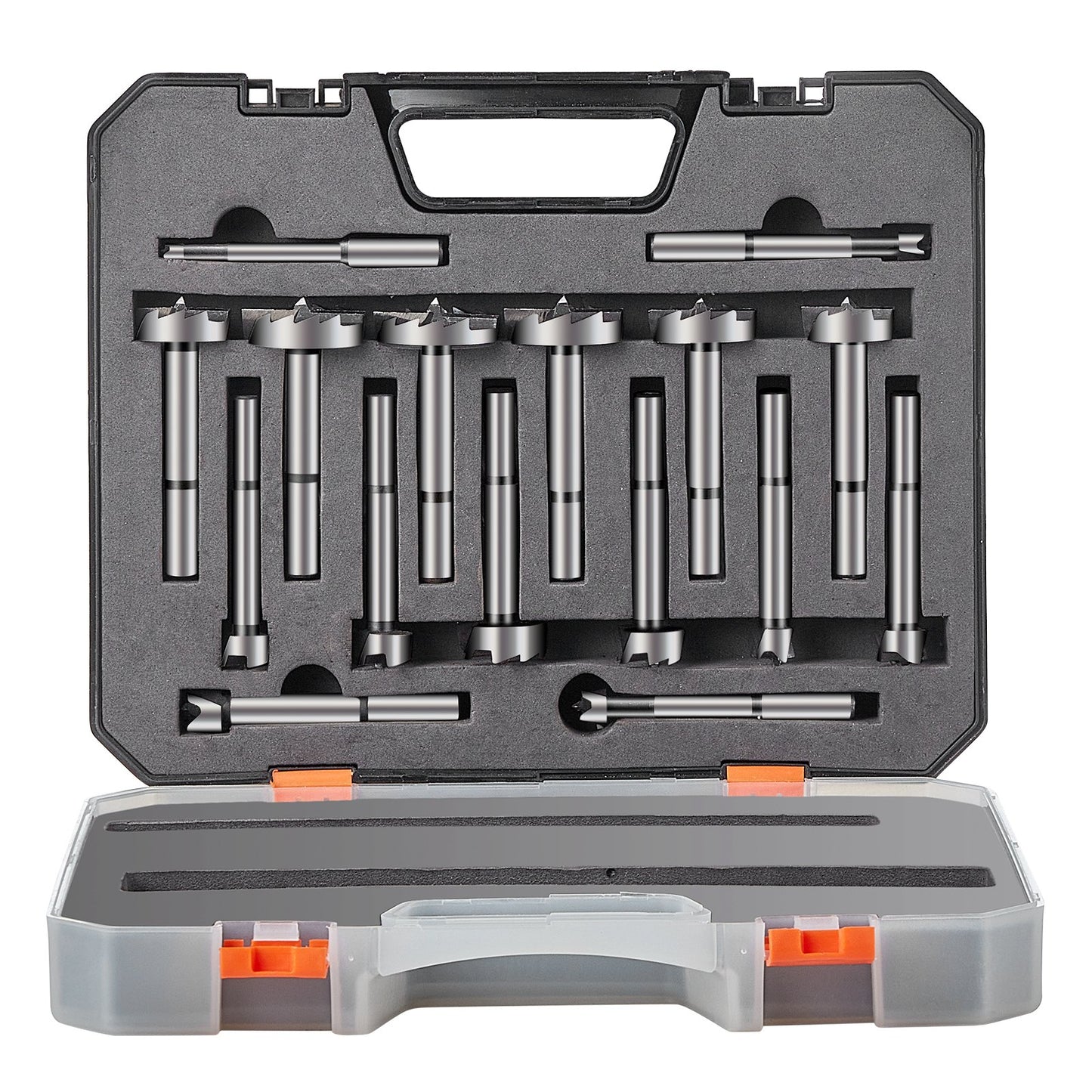 Forstner Bit Set, 16 Pcs Forstner Drill Bits Set, 1/4" to 1-5/8", Carbon Steel, with Universal Round Shank, V952-HJMGPYZCSJT162UVBV0