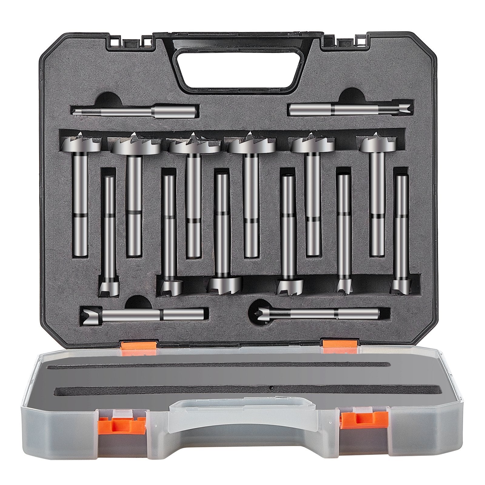 Forstner Bit Set, 16 Pcs Forstner Drill Bits Set, 1/4" to 1-5/8", Carbon Steel, with Universal Round Shank, V952-HJMGPYZCSJT162UVBV0
