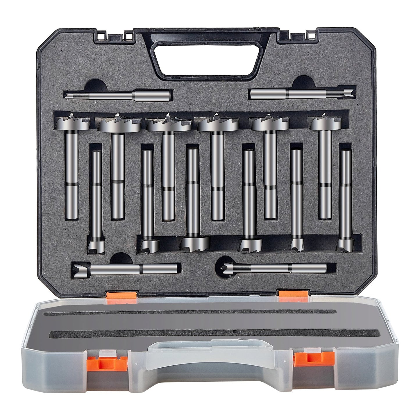 Forstner Bit Set, 16 Pcs Forstner Drill Bits Set, 1/4" to 1-5/8", Carbon Steel, with Universal Round Shank, V952-HJMGPYZCSJT162UVBV0