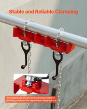 Pipe Welding Vise, 1/2 to 8-inch Pipe Welding Clamp with Dual Chains & Crank Handles, Heavy-Duty Cast Iron V952-HJQ128INCHHSADNZKV0
