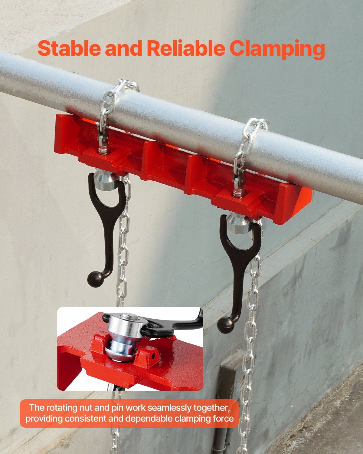 Pipe Welding Vise, 1/2 to 8-inch Pipe Welding Clamp with Dual Chains & Crank Handles, Heavy-Duty Cast Iron V952-HJQ128INCHHSADNZKV0