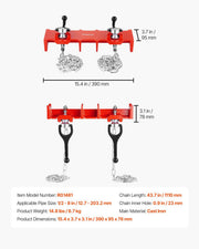 Pipe Welding Vise, 1/2 to 8-inch Pipe Welding Clamp with Dual Chains & Crank Handles, Heavy-Duty Cast Iron V952-HJQ128INCHHSADNZKV0