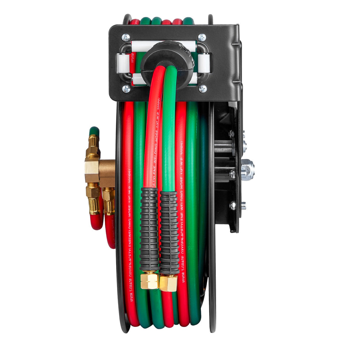 Retractable Welding Hose Reel 1/4 in x 50FT Oxygen Acetylene Rubber Hose R Grade V952-HJRGJP50FTZDLSX8QV0