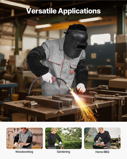 Flame Resistant Welding Work Sleeves, Heavy Duty Cowhide Leather & FR Cotton Arm Protection Sleeves for Men V952-HJTXTXNPCMCP9M0S6001V0