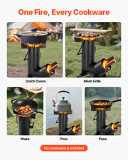 Camping Rocket Stove, Wood Burning Portable Rocket Stove with Carrying Bag for Backpacking, Carbon Steel, V952-HJXLYLTGBKZDOXBBO001V0