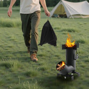 Camping Rocket Stove, Wood Burning Portable Rocket Stove with Carrying Bag for Backpacking, Carbon Steel, V952-HJXLYLTGBKZDOXBBO001V0