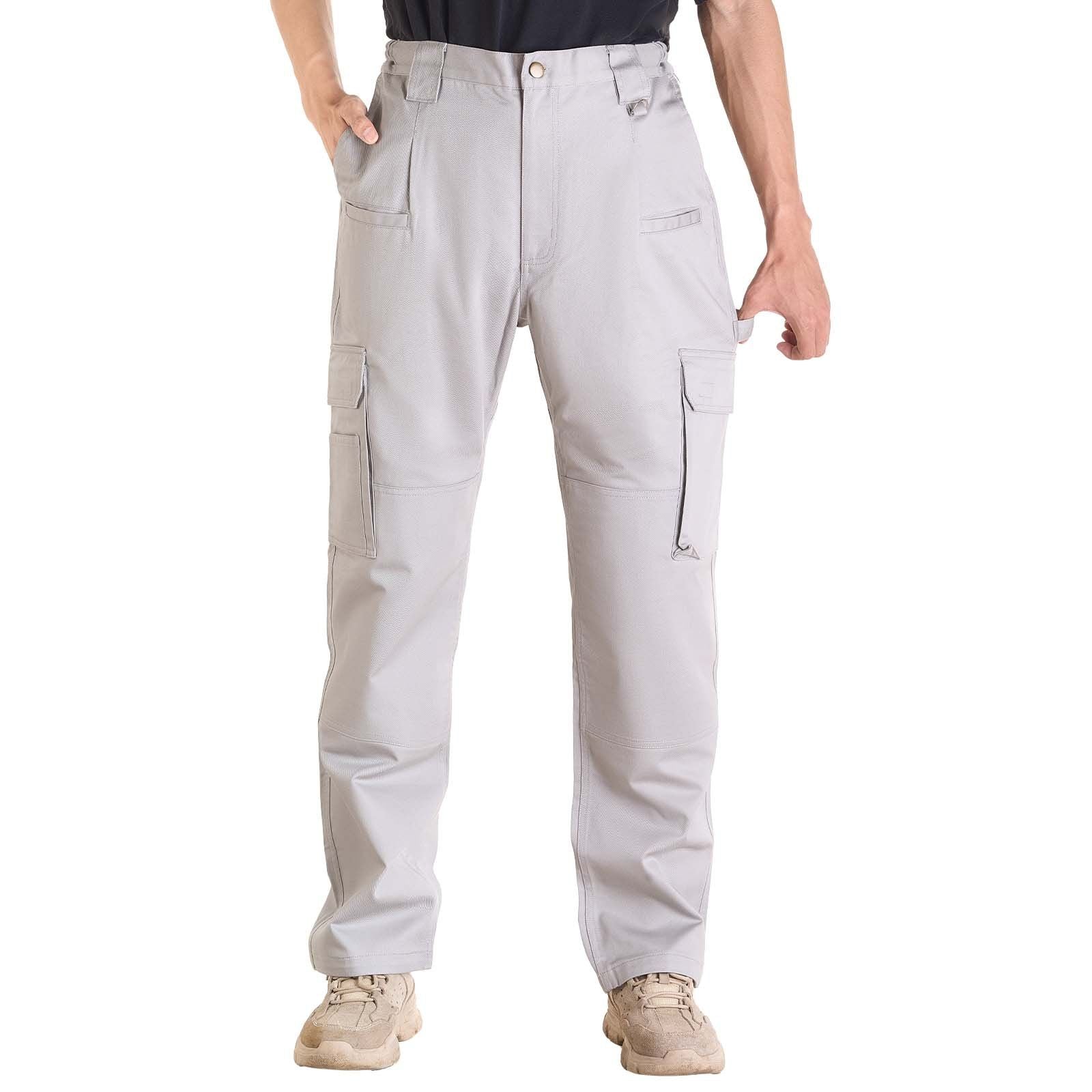 FR Pants for Men, 100% Cotton, Flame-Resistant Cargo Pants with Multi-Pockets and Elastic Waist, Reinforced V952-HJZRKZCMHSMM3TPT8001V0