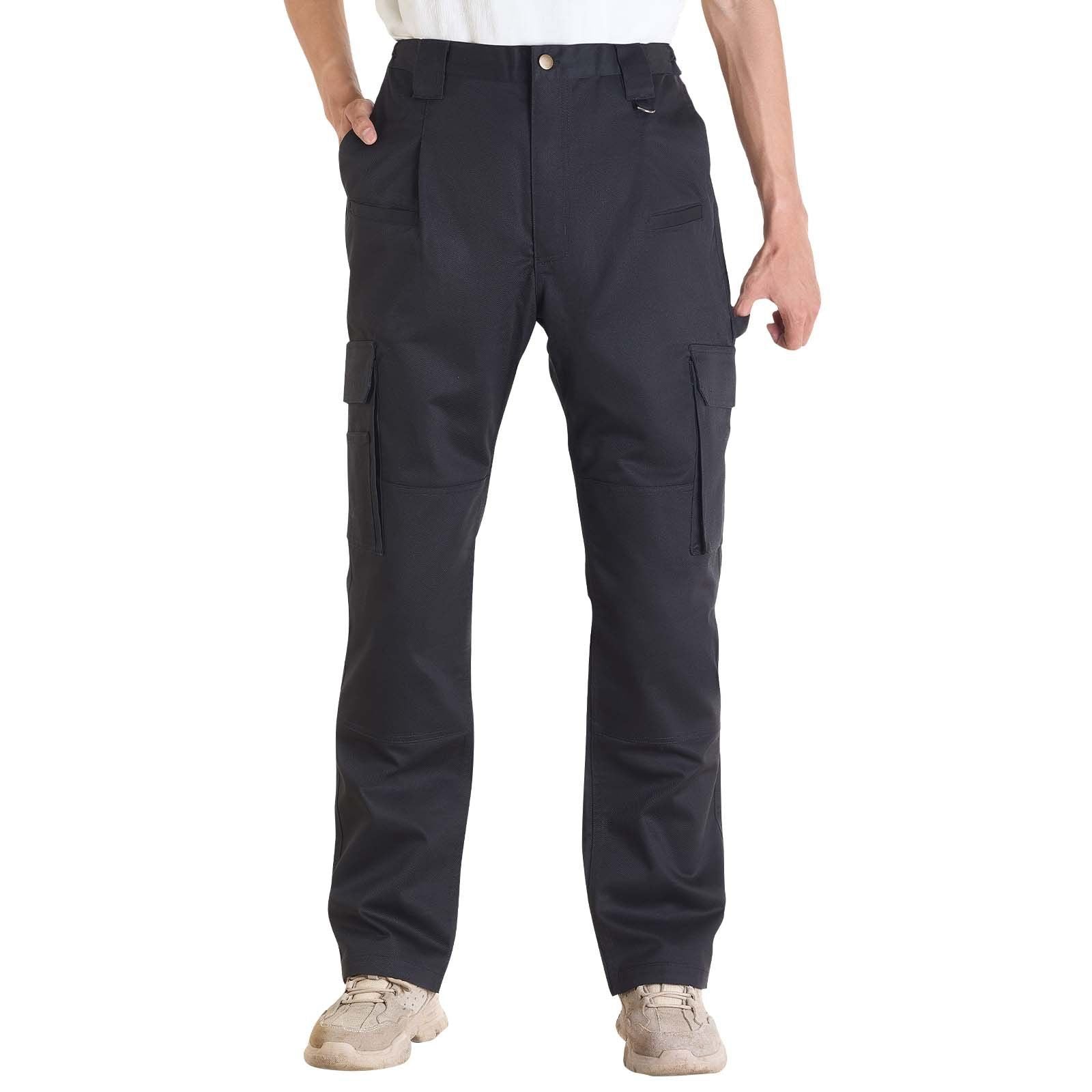 FR Pants for Men, 100% Cotton, Flame-Resistant Cargo Pants with Multi-Pockets and Elastic Waist, Reinforced V952-HJZRKZCMHSMMZRHQG001V0