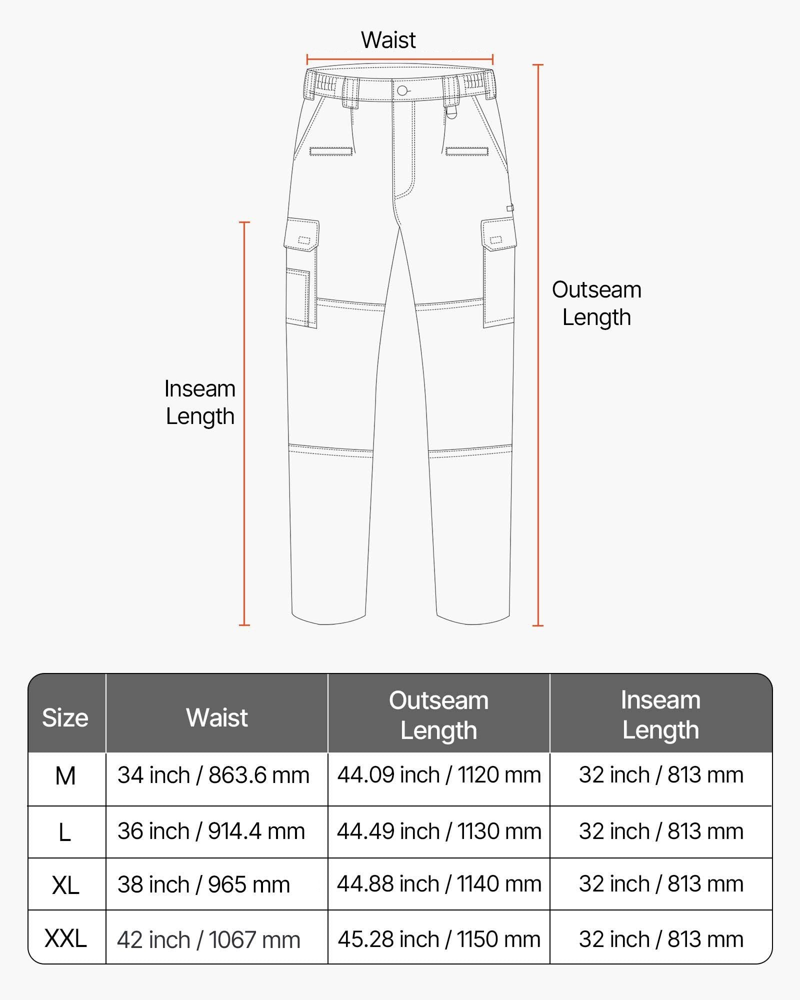 FR Pants for Men, 100% Cotton, Flame-Resistant Cargo Pants with Multi-Pockets and Elastic Waist, Reinforced V952-HJZRKZCMHSXX1T37I001V0