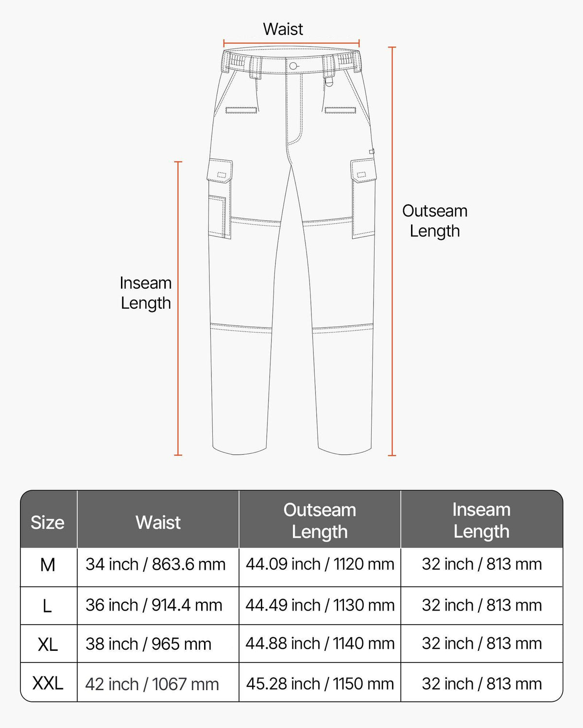 FR Pants for Men, 100% Cotton, Flame-Resistant Cargo Pants with Multi-Pockets and Elastic Waist, Reinforced V952-HJZRKZCMHSXX1T37I001V0