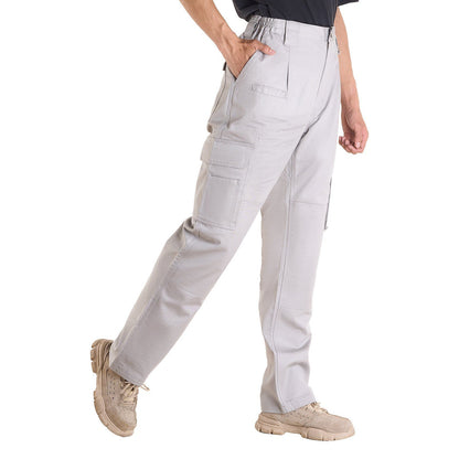 FR Pants for Men, 100% Cotton, Flame-Resistant Cargo Pants with Multi-Pockets and Elastic Waist, Reinforced V952-HJZRKZCMHSXX1T37I001V0