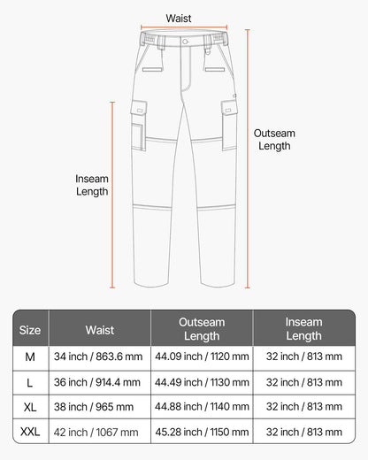 FR Pants for Men, 100% Cotton, Flame-Resistant Cargo Pants with Multi-Pockets and Elastic Waist, Reinforced V952-HJZRKZCMSLSMS20ED001V0