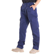 FR Pants for Men, 100% Cotton, Flame-Resistant Cargo Pants with Multi-Pockets and Elastic Waist, Reinforced V952-HJZRKZCMSLSX5R8OA001V0