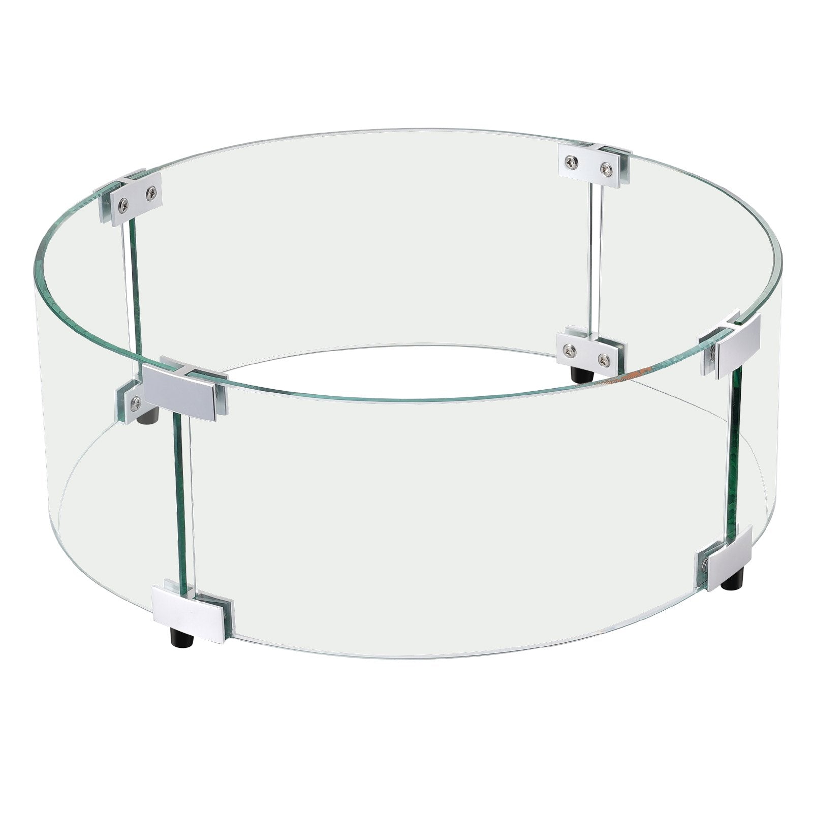 Fire Pit Wind Guard, 740 x 214mm Round Glass Flame Shield, 6mm Thick Fire Table Accessory, Clear Tempered V952-HKFFZGHBLYX8YM3ZUV0