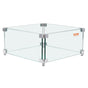 Gas Fire Pit Wind Guard for Square Fire Table, 380 x 380 x 180 mm Clear Tempered Wind Guard for Firepits, 8mm V952-HKFFZGHBLZFX8PISWV0
