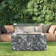 Gas Fire Pit Wind Guard for Square Fire Table, 380 x 380 x 180 mm Clear Tempered Wind Guard for Firepits, 8mm V952-HKFFZGHBLZFX8PISWV0