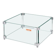 Gas Fire Pit Wind Guard for Square Fire Table, 380 x 380 x 180 mm Clear Tempered Wind Guard for Firepits, 8mm V952-HKFFZGHBLZFX8PISWV0