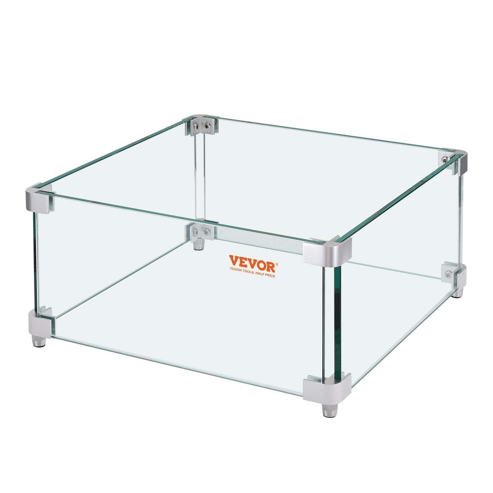 Gas Fire Pit Wind Guard for Square Fire Table, 380 x 380 x 180 mm Clear Tempered Wind Guard for Firepits, 8mm V952-HKFFZGHBLZFX8PISWV0