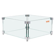 Gas Fire Pit Wind Guard for Square Fire Table, 380 x 380 x 180 mm Clear Tempered Wind Guard for Firepits, 8mm V952-HKFFZGHBLZFX8PISWV0
