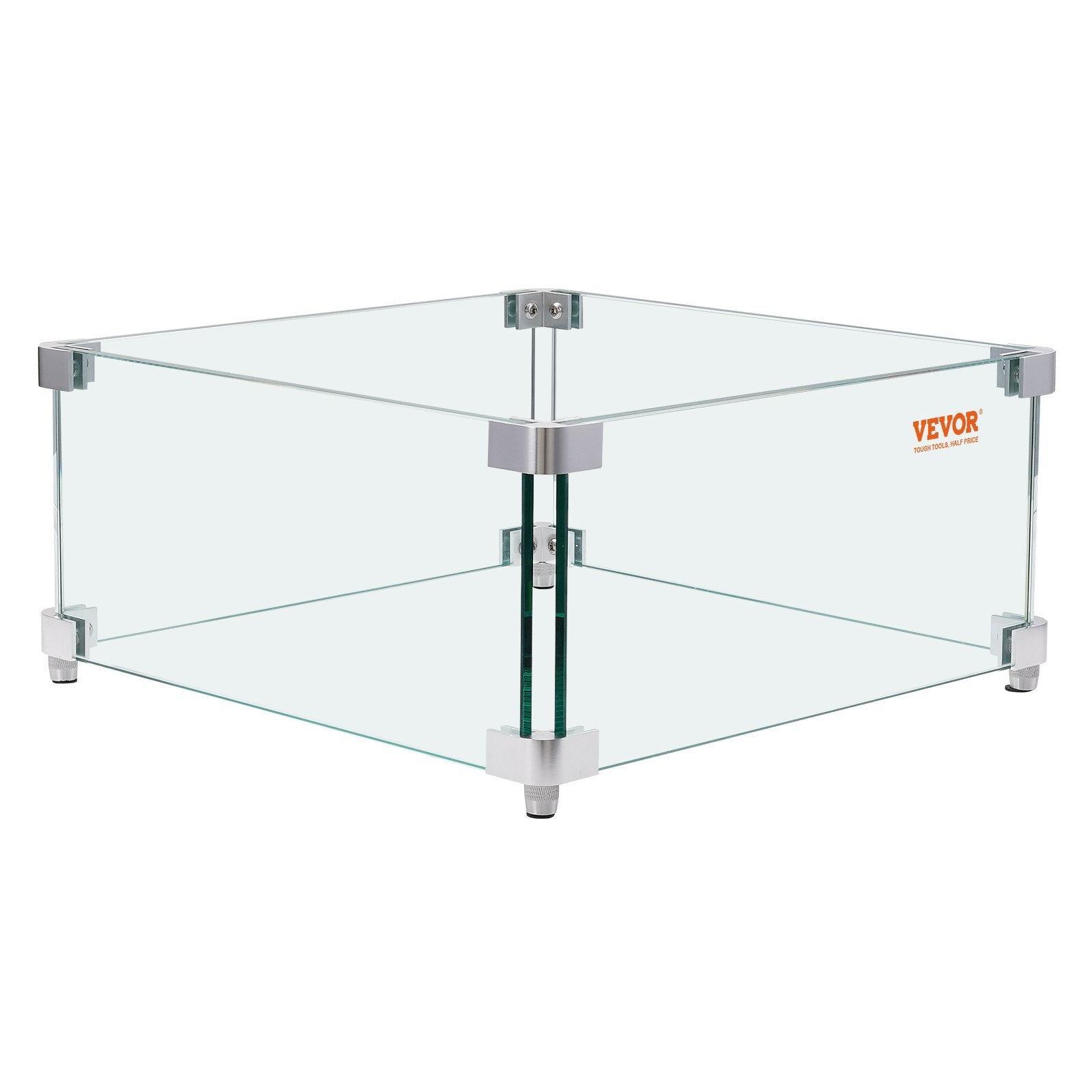 Gas Fire Pit Wind Guard for Square Fire Table, 380 x 380 x 180 mm Clear Tempered Wind Guard for Firepits, 8mm V952-HKFFZGHBLZFX8PISWV0