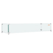 Gas Fire Pit Wind Guard for Square Fire Table, 595 x 190 x 165 mm Clear Tempered Wind Guard for Firepits, 8mm V952-HKFFZGHBLZFXHZGELV0