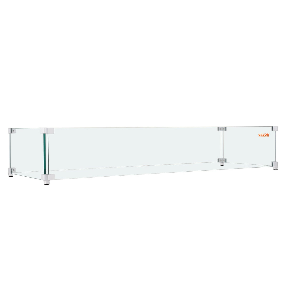 Gas Fire Pit Wind Guard for Square Fire Table, 595 x 190 x 165 mm Clear Tempered Wind Guard for Firepits, 8mm V952-HKFFZGHBLZFXHZGELV0