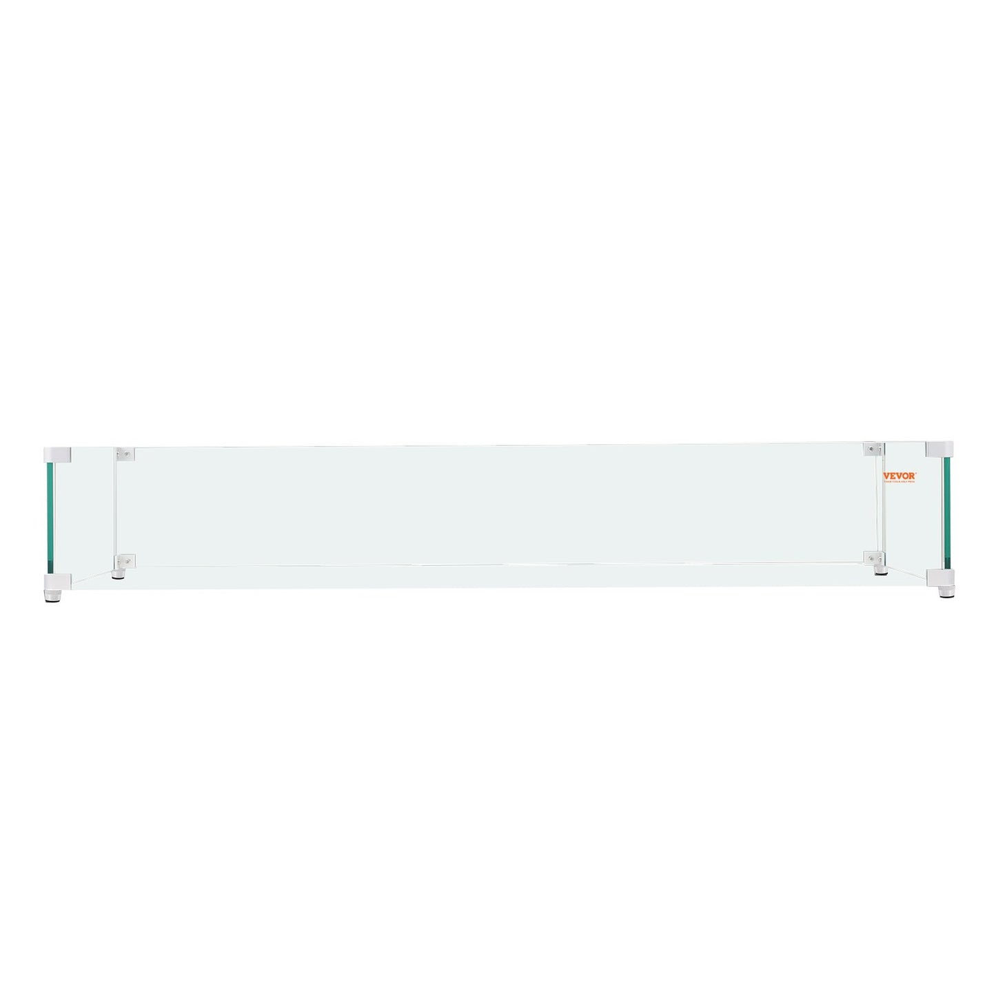 Gas Fire Pit Wind Guard for Square Fire Table, 595 x 190 x 165 mm Clear Tempered Wind Guard for Firepits, 8mm V952-HKFFZGHBLZFXHZGELV0