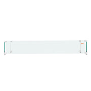 Gas Fire Pit Wind Guard for Square Fire Table, 595 x 190 x 165 mm Clear Tempered Wind Guard for Firepits, 8mm V952-HKFFZGHBLZFXHZGELV0