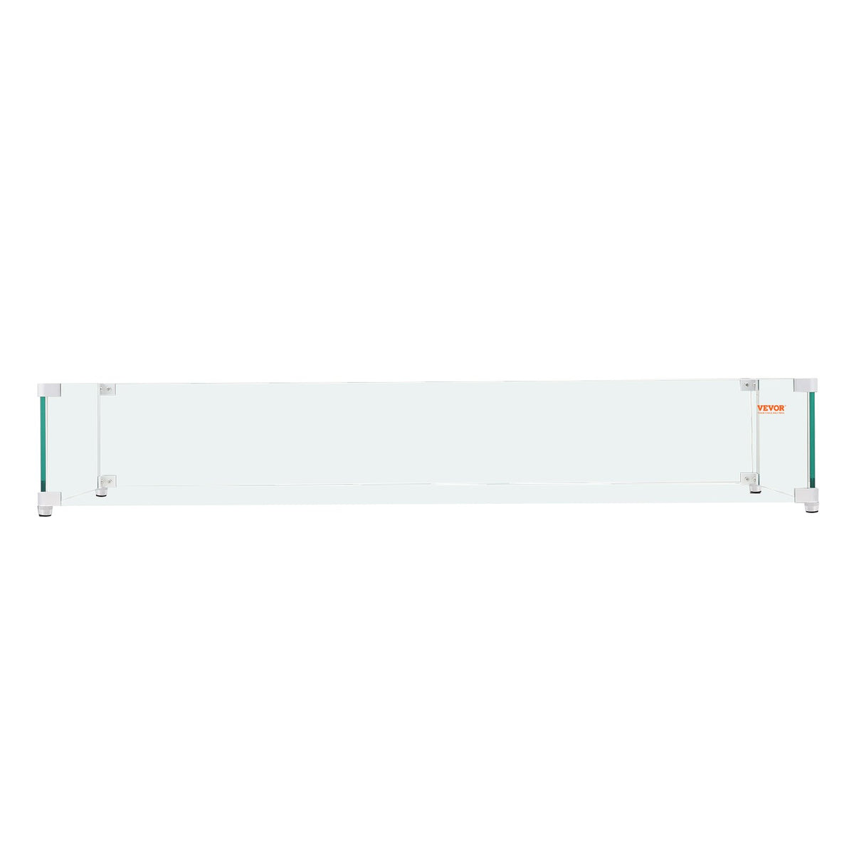 Gas Fire Pit Wind Guard for Square Fire Table, 595 x 190 x 165 mm Clear Tempered Wind Guard for Firepits, 8mm V952-HKFFZGHBLZFXHZGELV0