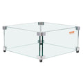 Gas Fire Pit Wind Guard for Square Fire Table, 543 x 543 x 191 mm Clear Tempered Wind Guard for Firepits, 8mm V952-HKFFZGHBLZFXI4JMNV0