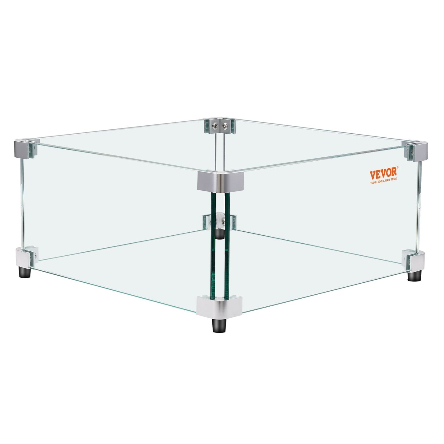 Gas Fire Pit Wind Guard for Square Fire Table, 543 x 543 x 191 mm Clear Tempered Wind Guard for Firepits, 8mm V952-HKFFZGHBLZFXI4JMNV0