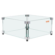 Gas Fire Pit Wind Guard for Square Fire Table, 543 x 543 x 191 mm Clear Tempered Wind Guard for Firepits, 8mm V952-HKFFZGHBLZFXI4JMNV0