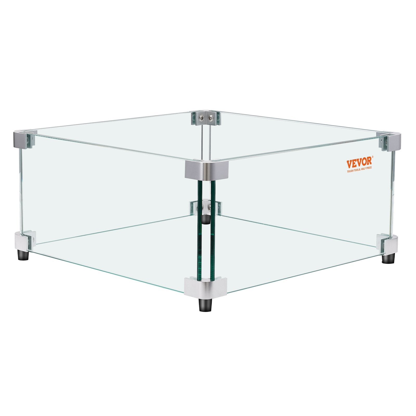 Gas Fire Pit Wind Guard for Square Fire Table, 543 x 543 x 191 mm Clear Tempered Wind Guard for Firepits, 8mm V952-HKFFZGHBLZFXI4JMNV0