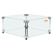Gas Fire Pit Wind Guard for Square Fire Table, 543 x 543 x 191 mm Clear Tempered Wind Guard for Firepits, 8mm V952-HKFFZGHBLZFXI4JMNV0