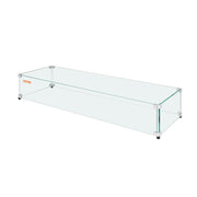 Glass Wind Guard for Rectangular Fire Pit Table 798 x 317 x 165 mm, 8mm Thick and Sturdy Tempered Glass Panel V952-HKFFZGHBLZFXM0WWOV0