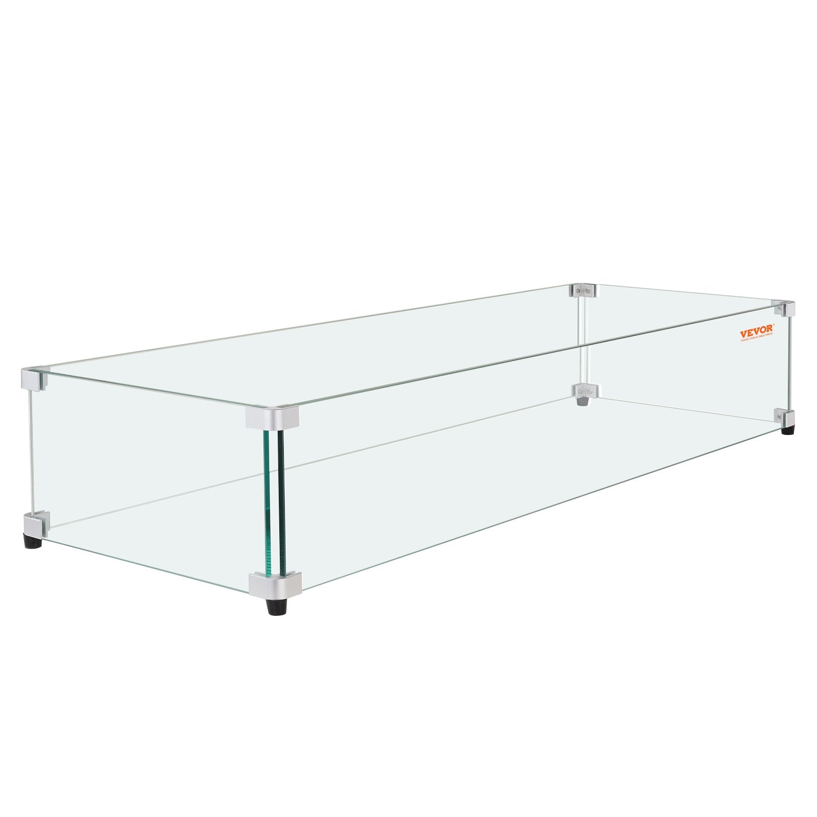 Glass Wind Guard for Rectangular Fire Pit Table 748 x 340 x 165 mm, 8mm Thick and Sturdy Tempered Glass Panel V952-HKFFZGHBLZFXSC3QFV0