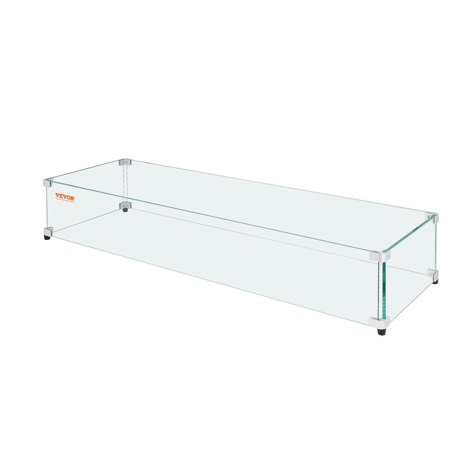 Glass Wind Guard for Rectangular Fire Pit Table 748 x 340 x 165 mm, 8mm Thick and Sturdy Tempered Glass Panel V952-HKFFZGHBLZFXSC3QFV0