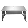 Fire Pit Heat Deflector, 645x645x370 mm Square Outdoor Burner Cover, Stainless Steel Bonfire Camping Wood V952-HKGRZFX25YC0ER15N001V0
